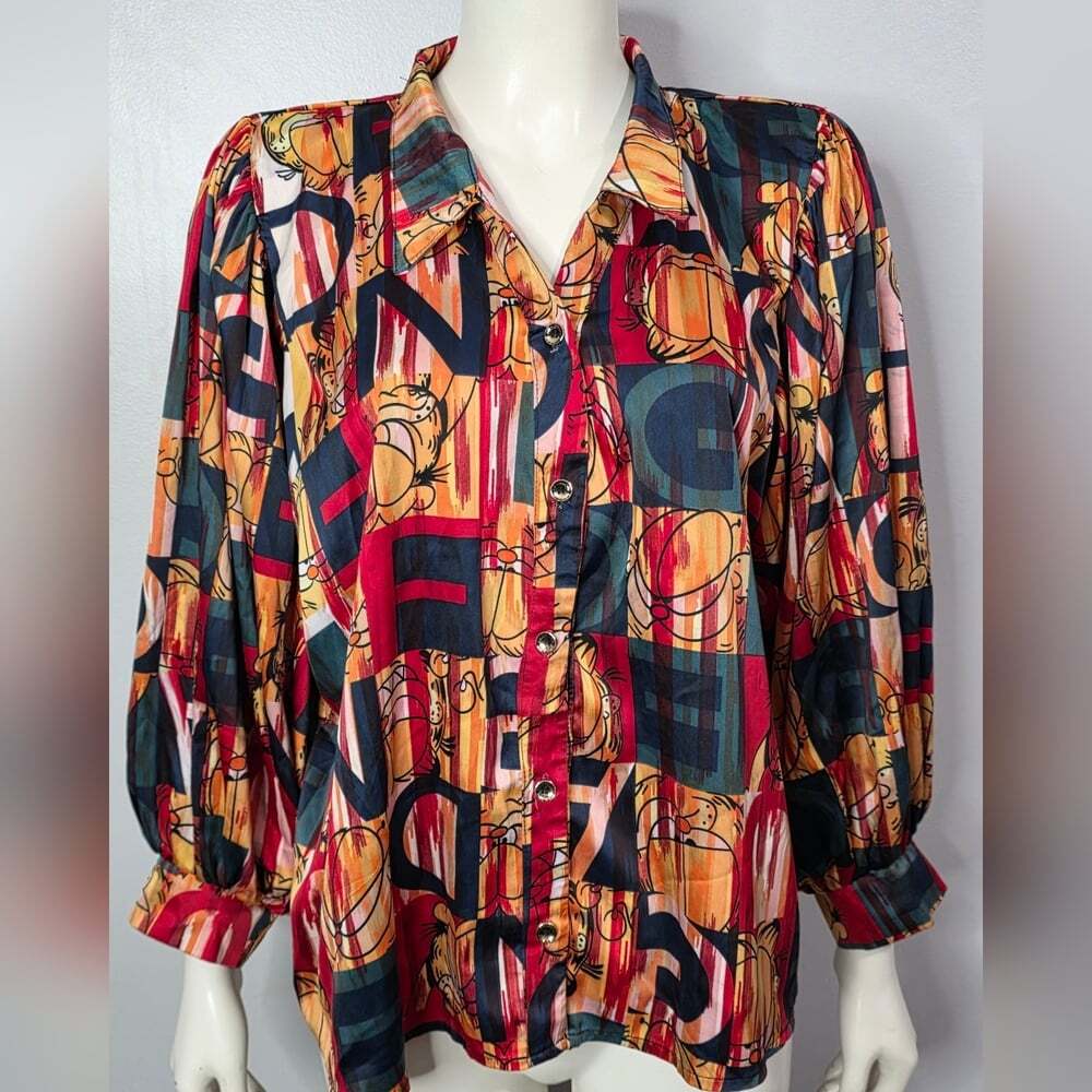 Garfield Abstract Print Women's Blouse